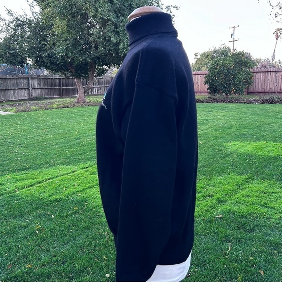 Steffner Vintage Ski Sweater | Black Turtleneck Ski Sweater | Size Large - Picture 2 of 5